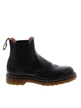 Dr. Martens Black Leather Chelsea Boot with Tan Stitching